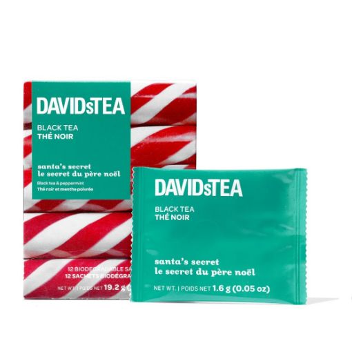 Picture of DAVIDSTEA SINGLE TEA SACHETS - SANTAS SECRET 12S